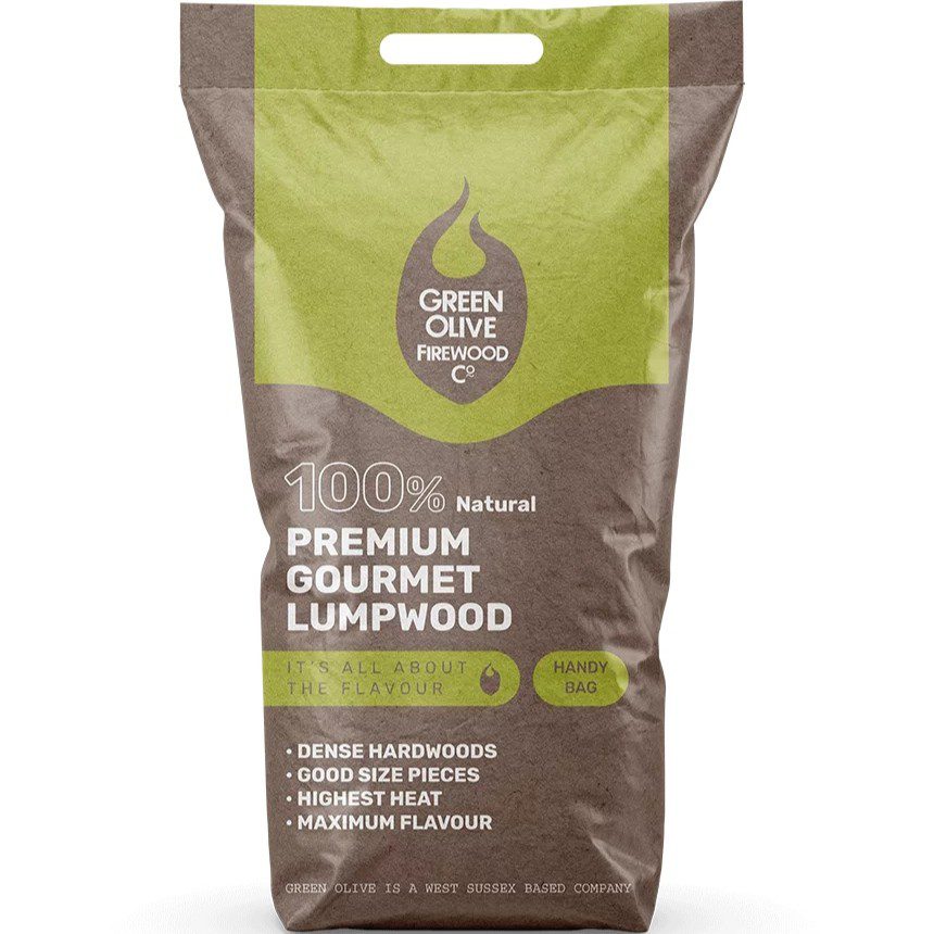 Green Olive Premium Gourmet Lumpwood BBQ Charcoal 5060333211196
